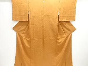 分銅菱模様織出し一ツ紋色無地着物